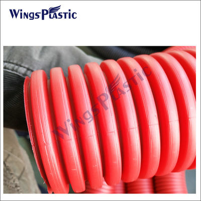 машина трубы HDPE DWC машины штрангпресса трубы из волнистого листового металла 40mm -110mm