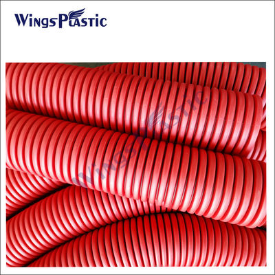 Труба HDPE DWC PVC делая машиной пластиковое pe двойная линия штранг-прессования трубы из волнистого листового металла